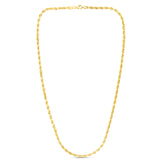 10K Yellow Gold 5.0mm Solid Diamond Cut Royal Rope 22 Chain with Lobster Lock